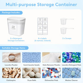 Lifewit two-pack laundry containers for organized laundry room storage.