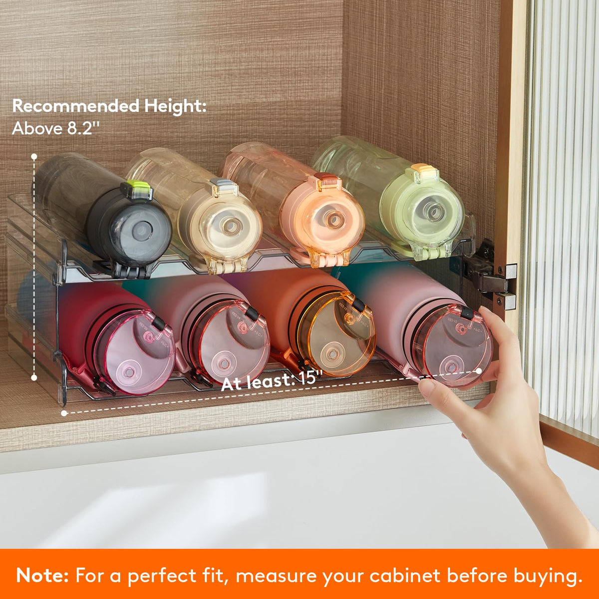 Lifewit two-tier rack stacked vertically for compact kitchen space