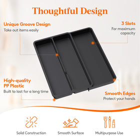 Lifewit black plastic organizer blends with modern kitchen decor