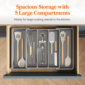 Lifewit BPA-free material preserves safe storage for silverware and spatulas.