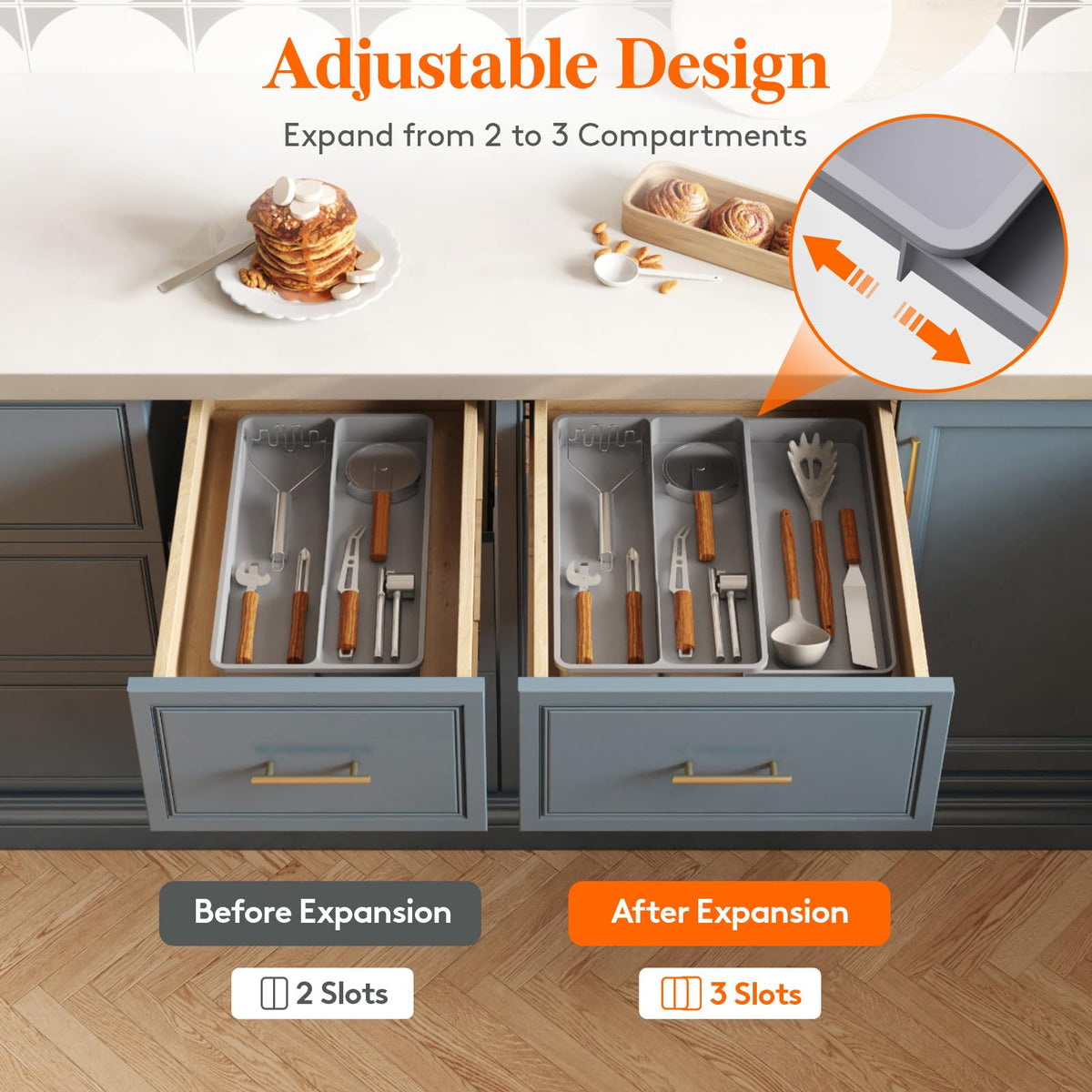 Lifewit BPA-free tray for safe kitchen storage.