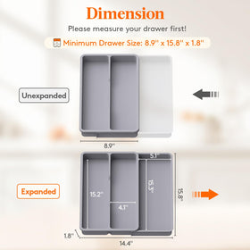 Lifewit organizer compartments keep spatulas and ladles neatly separated.