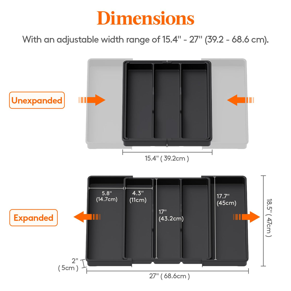 Lifewit expands from three to five slots for versatile drawer storage