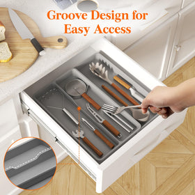 Lifewit drawer organizer reduces clutter and enhances workflow.