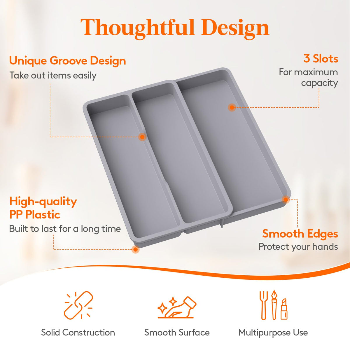 Lifewit groove design enables quick utensil access.