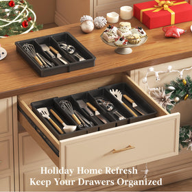 Lifewit in-drawer use ideal for tidying small kitchen tools and flatware.