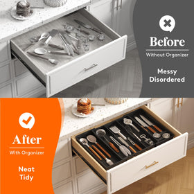 Lifewit solid bottom and attached dividers keep items organized