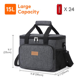 Lifewit wide-mouth lid with two-way zippers for easy packing.