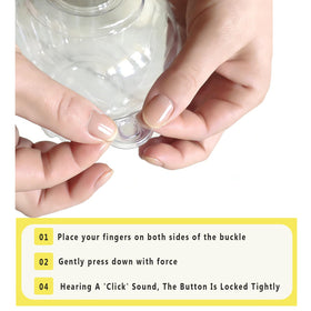 Lifuope muffin container latch system keeps cakes safe during delivery.