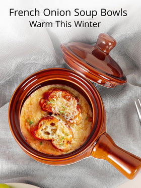 LIFVER ceramic bowls with lids keeping soup warm and dust-free