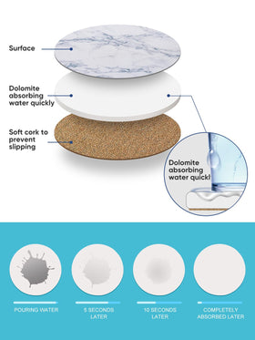 LIFVER cork-backed coaster holder for organized storage.
