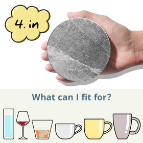 LIFVER coasters show a cork base and holder for organized storage.