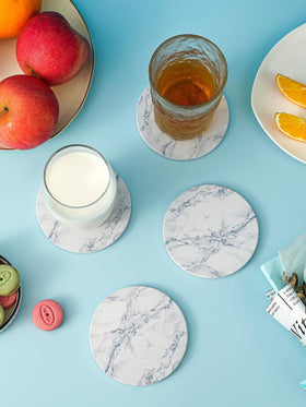 LIFVER coasters for hot and cold drinks on a table