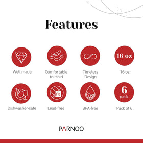 Light In The Dark PARNOO dishwasher safe glassware simplifies cleanup after gatherings.
