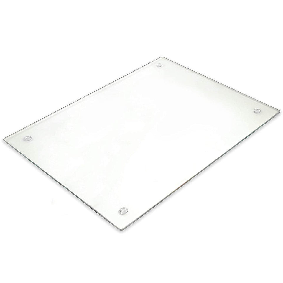 Light In The Dark tempered glass cutting board, 12x16, scratch and stain resistant prep surface