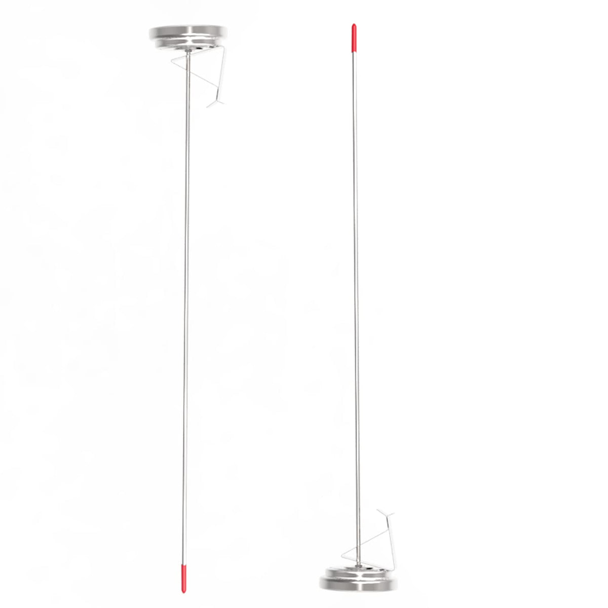 Stainless steel LightBeam thermometer with durable construction and clear dial.