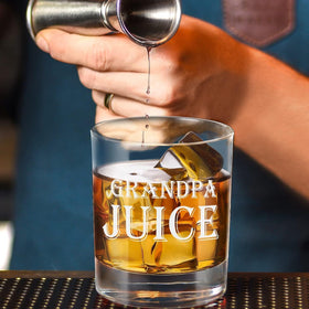 12 oz whiskey glass pairs with cubes and stones for classic drinks.
