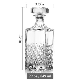 LIGHTEN LIFE crystal decanter with heavy base ensures durable, stable serving.