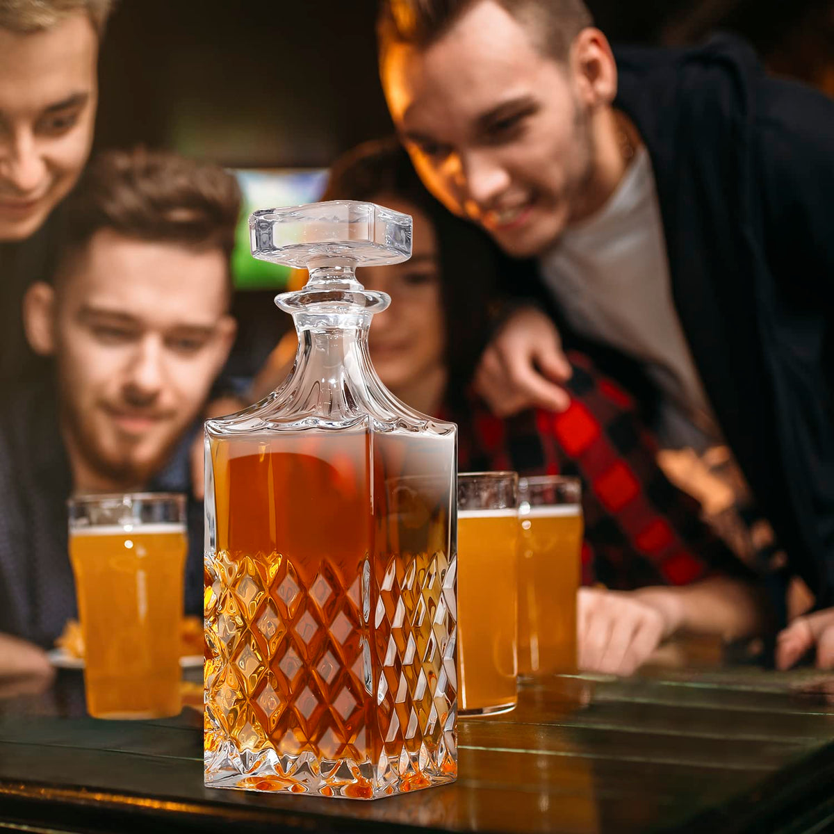 Precise pour design ideal for bourbon, scotch, and other spirits.