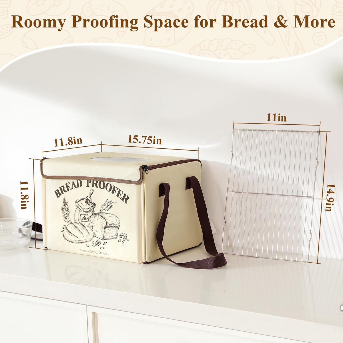 LIGHTIUM Bread Proofing Box digital panel for precise temperature and timer control.