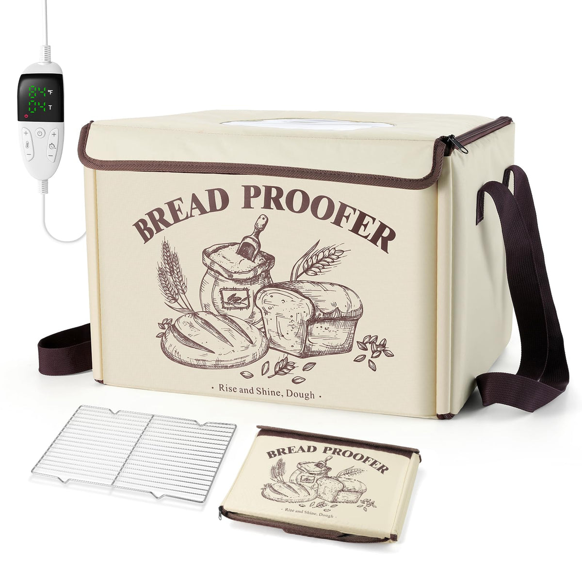 LIGHTIUM Bread Proofing Box interior showing spacious space for doughs and yogurt jars.