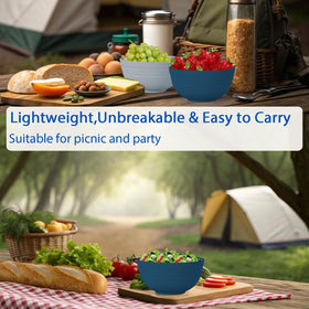 Homestockplus lightweight travel bowls suit camping, picnics, and on-the-go meals.