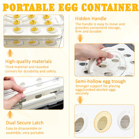 Lignumix two-layer egg storage unit ideal for fridge organization