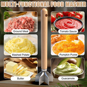 Lignumix meat chopper handle and blade connection, stable one-piece design