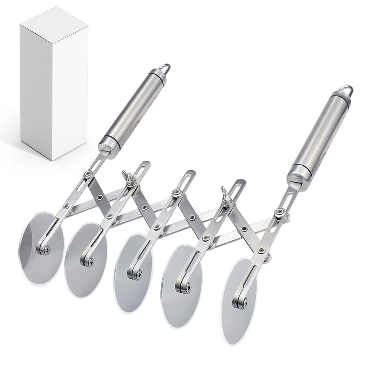 Lihengkong five-wheel pastry cutter enables even dough slicing and lattice work.