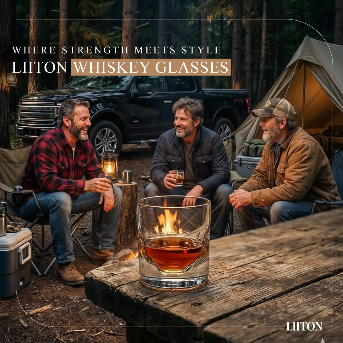LIITON heavy crystal 10oz glass delivers satisfying weight and smooth sip