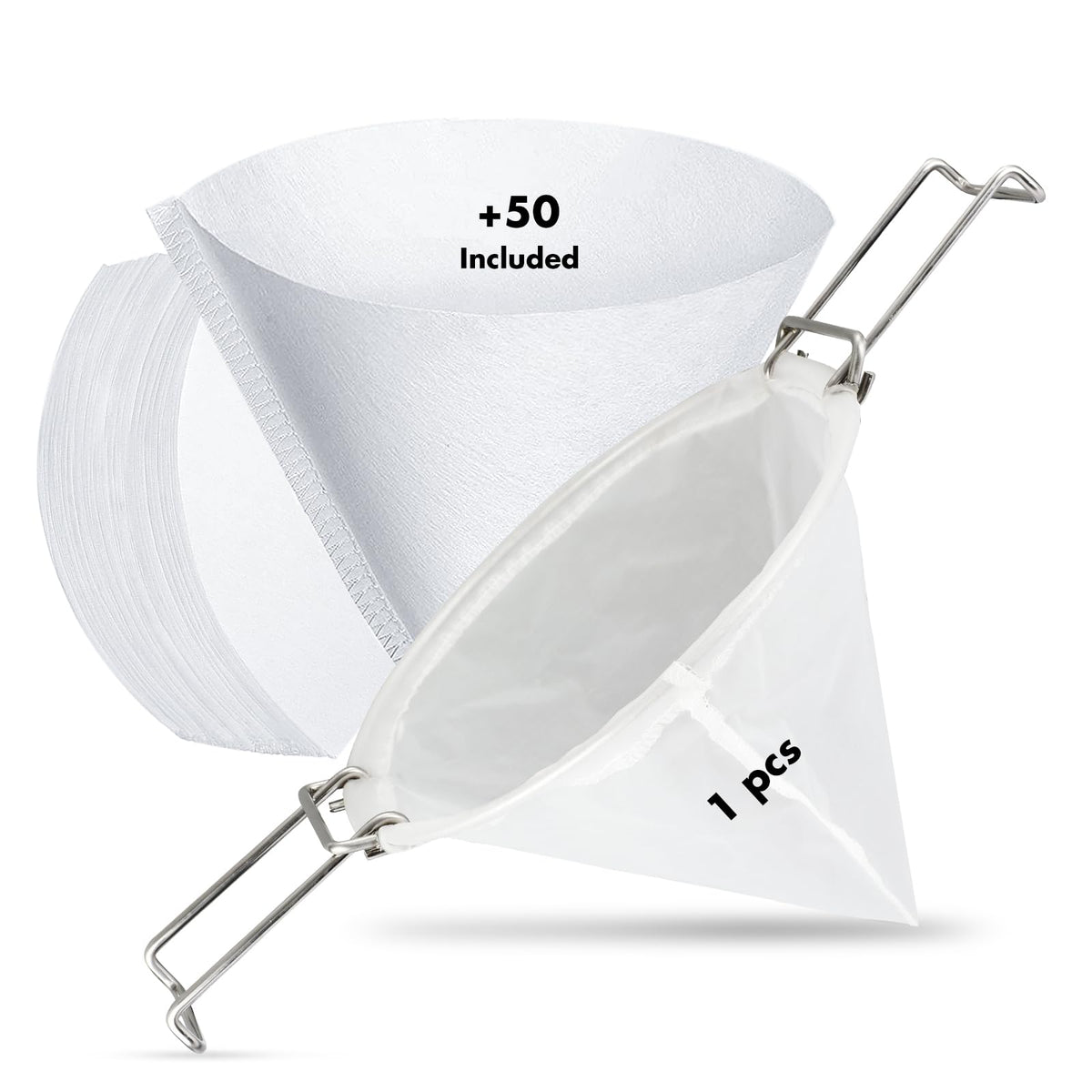 LIIZOUSUDA fryer oil filter cone assembly for cleaner frying oil.