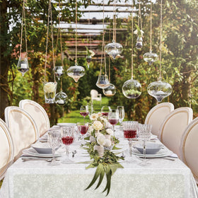 LIKAJON waterproof disposable tablecloth protects surfaces from spills during celebrations.