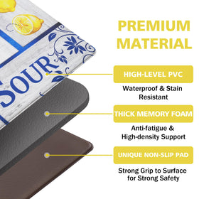 Likiyol memory foam close-up on lemon mat offers soft support