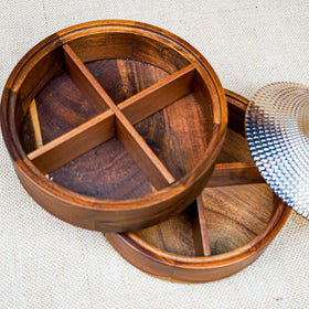 Lilacooqinn wooden snack box styled as a gift-ready box for hosts