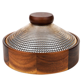 Lilacooqinn wooden snack box with glass lid close-up elevating elegant serving