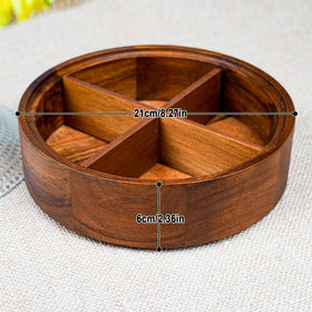 Lilacooqinn wooden snack box highlights natural wood grain for warm ambience