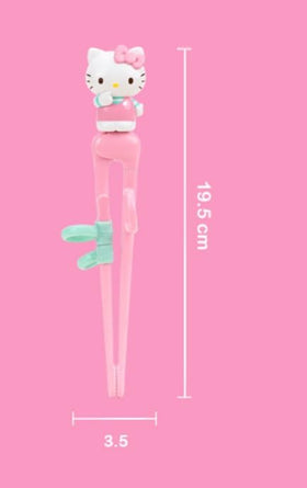 Lilfant child-friendly training chopsticks pink demonstrates hand positioning