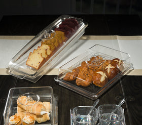 Lillian Tablesettings six-tray set arranges desserts neatly for events.