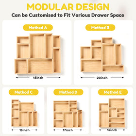 lilLittle bamboo drawer organizer is easy to clean with a quick wipe.