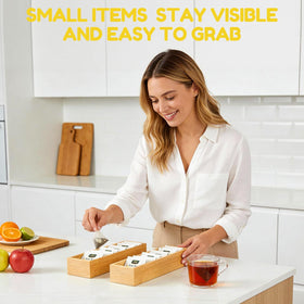 LilLittle organizer neatly sorts kitchen utensils in a drawer