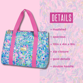 Full-length zip closure keeps contents secure during transport.