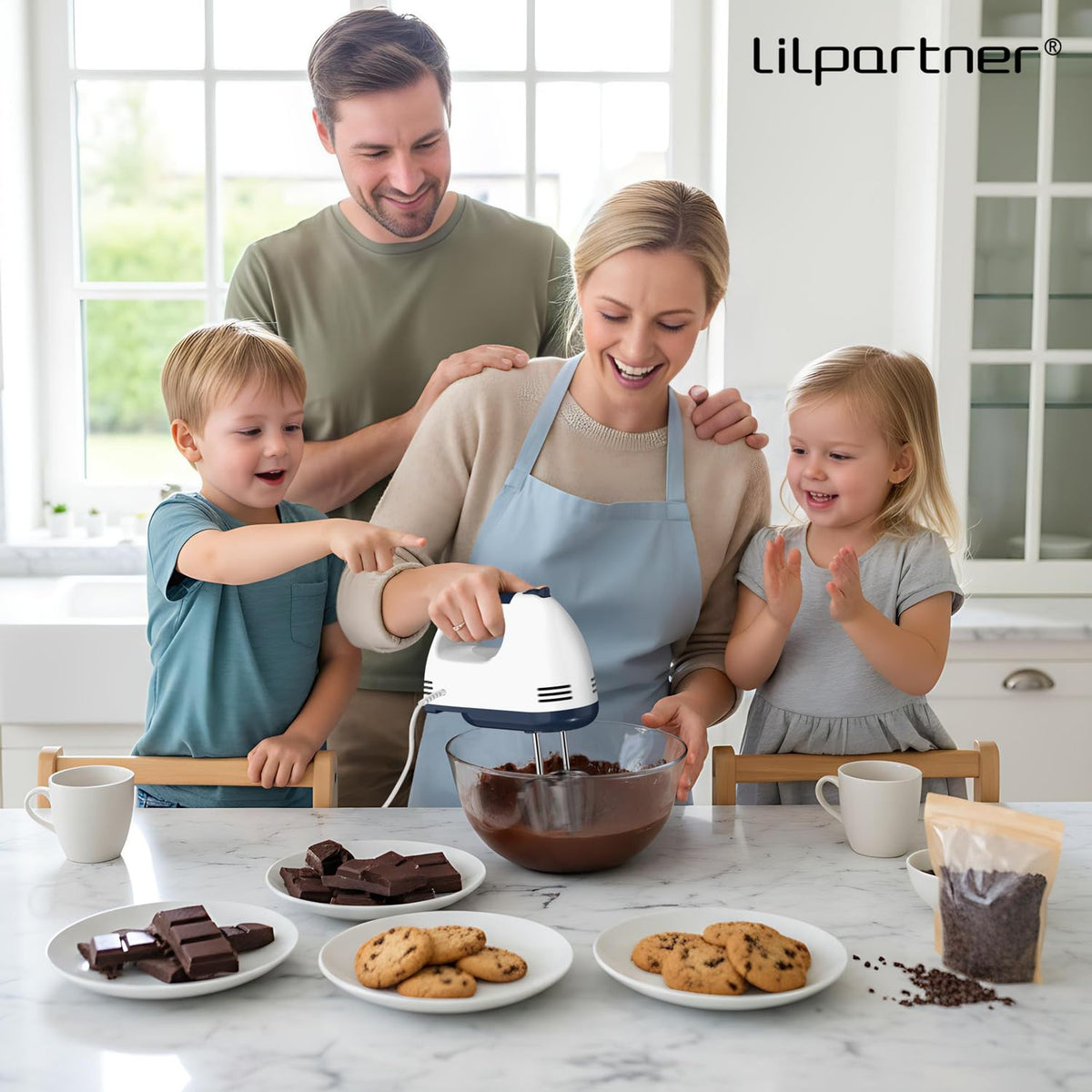 LILPARTNER anti-dumping design prevents spills on the counter
