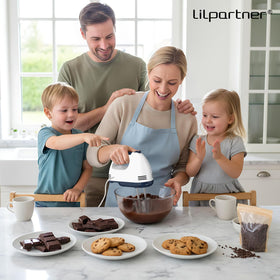 LILPARTNER anti-dumping design prevents spills on the counter