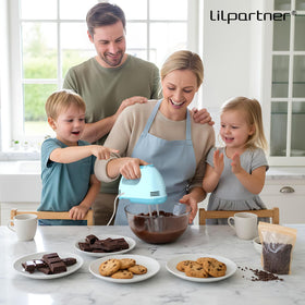 LILPARTNER Corded operation ensures reliable power during mixing.