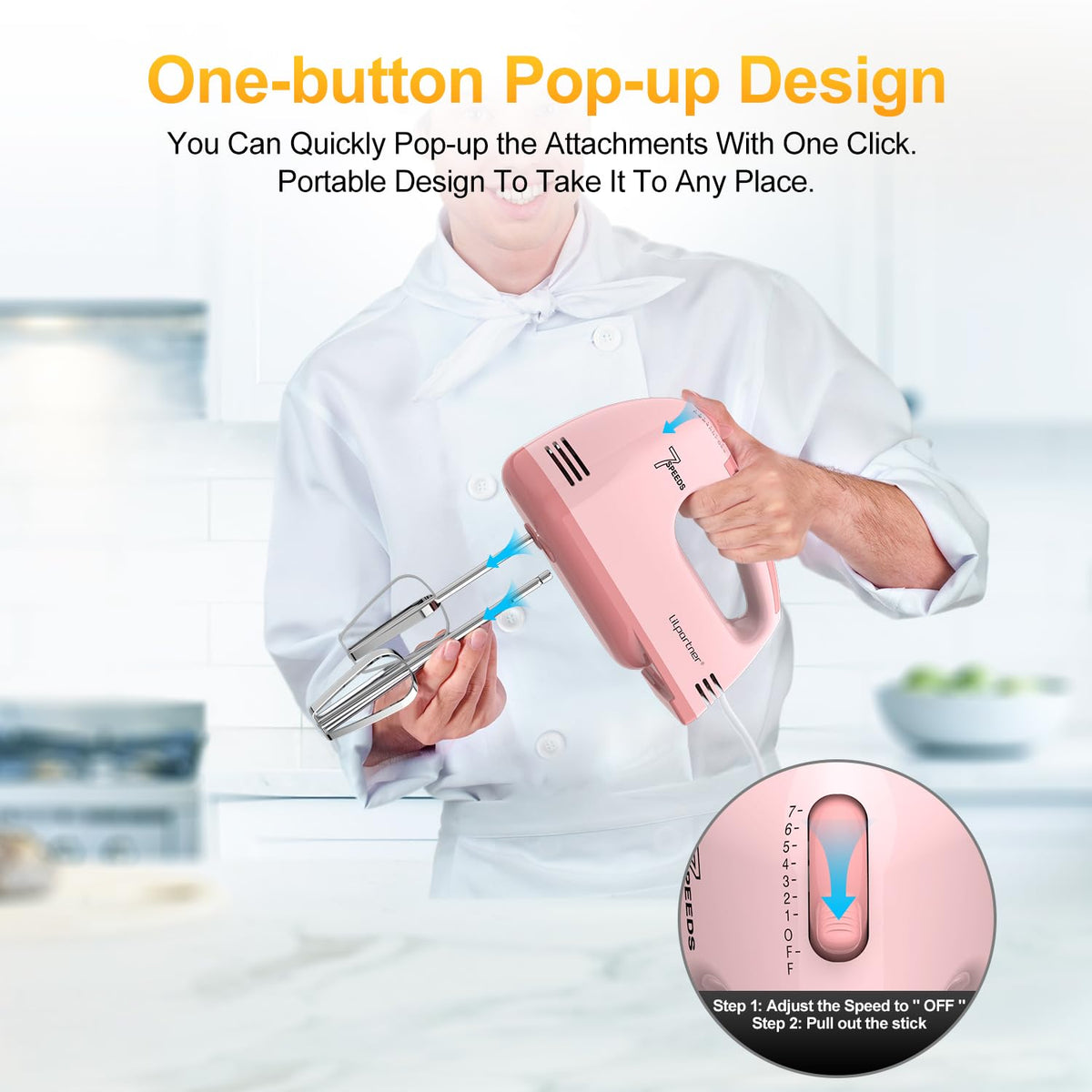 LILPARTNER corded operation ensures reliable power during cooking