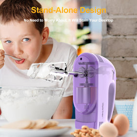 LILPARTNER hand mixer side view with ergonomic handle for comfortable use