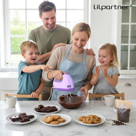LILPARTNER vertical stand demonstrates convenient counter storage