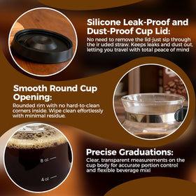 LILVEYUme 16oz mug comes with cleaning brush for quick residue removal after use.