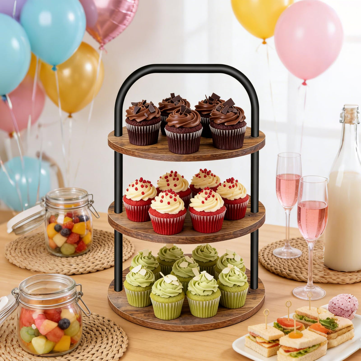 Lilybud cupcake stand surface is waterproof and easy to wipe clean