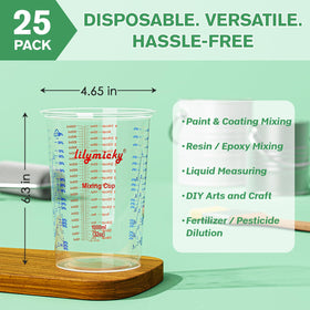 Lilymicky disposable mixing cups 32oz offer mess-free use for fast project turnover.